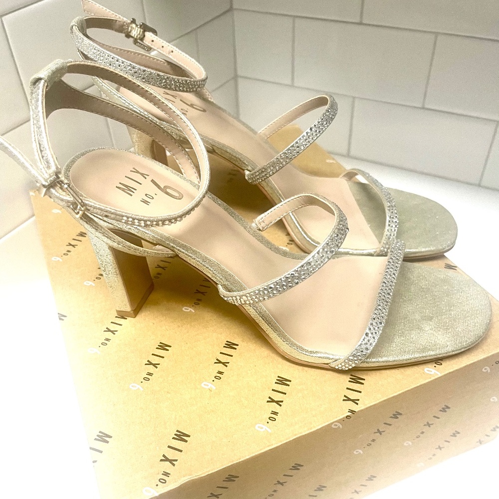 Gorgeous Gold with Rhinestone Mix No. 6 Heels